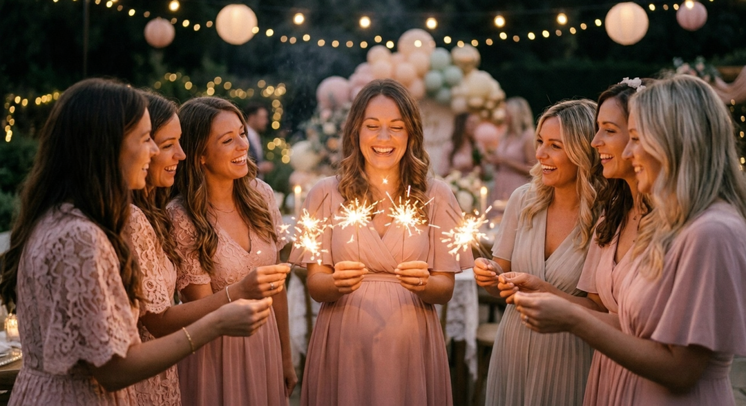 Como criar um ambiente mágico num baby shower com sparklers e luzes