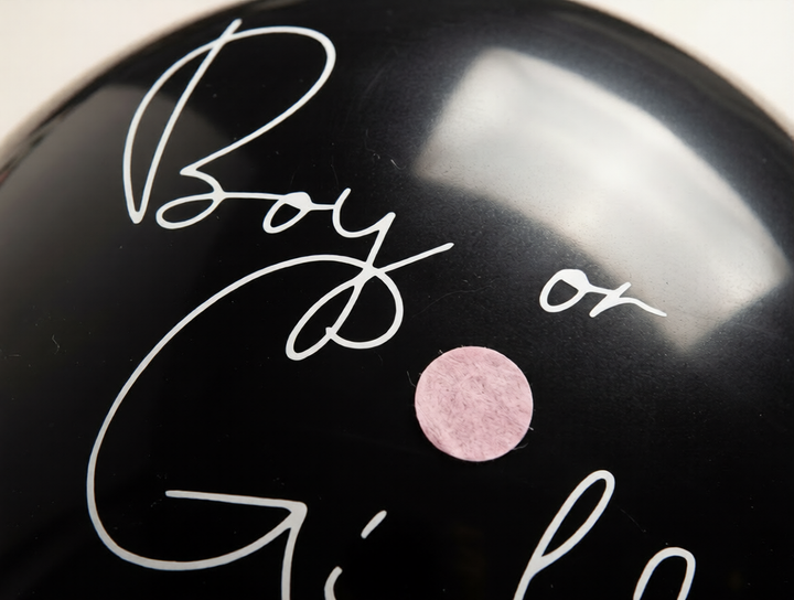 Balão Revelação de Género Menina — 1 Metro de Surpresa, Emoção e Confetis Rosa 🎀