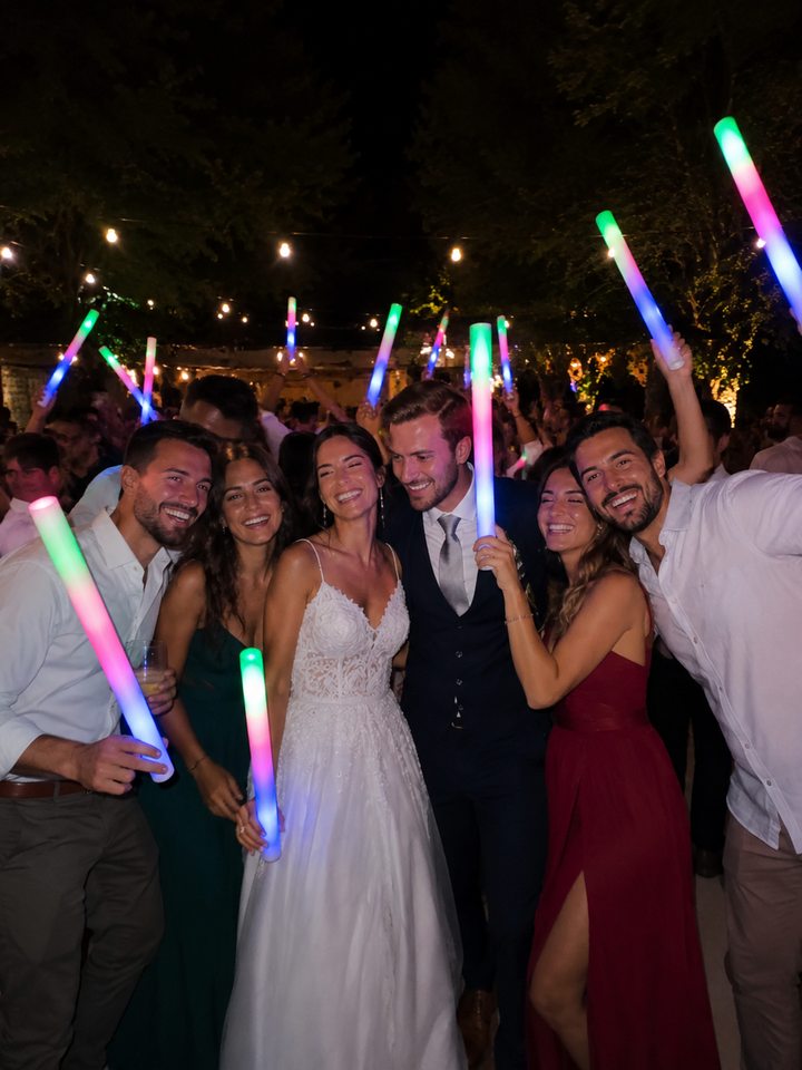 Bastões LED para Casamento - Pack 9 uni. , Preço incrivel, Luz para noite toda