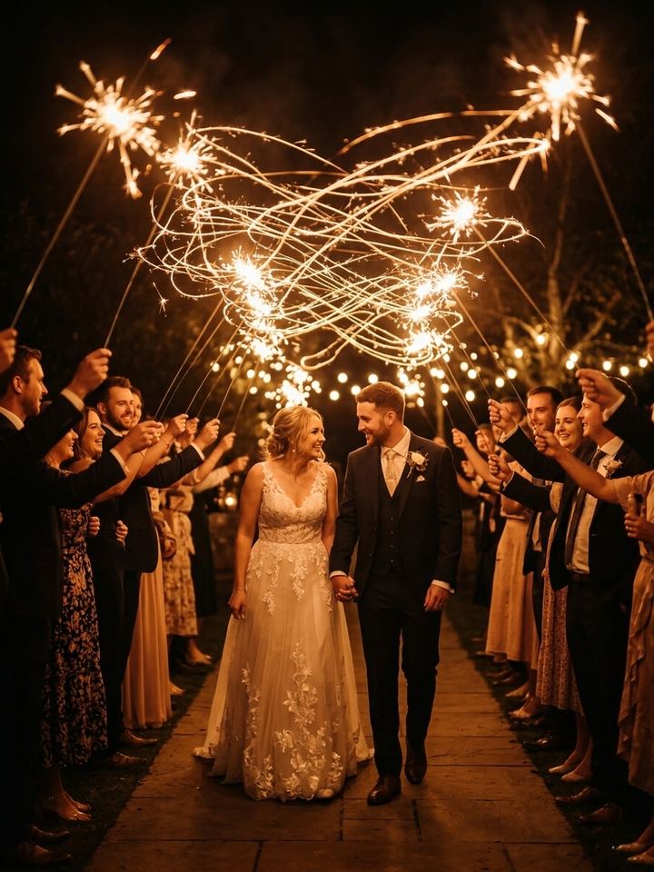Sparklers 100 cm para Casamento — 4 Minutos Brilho Intenso, Entregas 24/48H